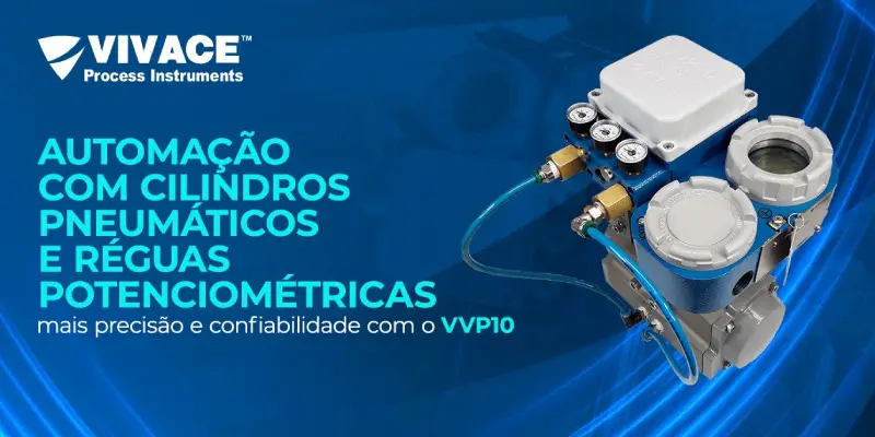 Automação com cilindros pneumáticos e réguas potenciométricas: mais precisão e confiabilidade com o VVP10 